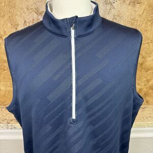 Slazenger Half Zip Golf Best Men's XL Blue‎ Sleeveless Fleece Lined